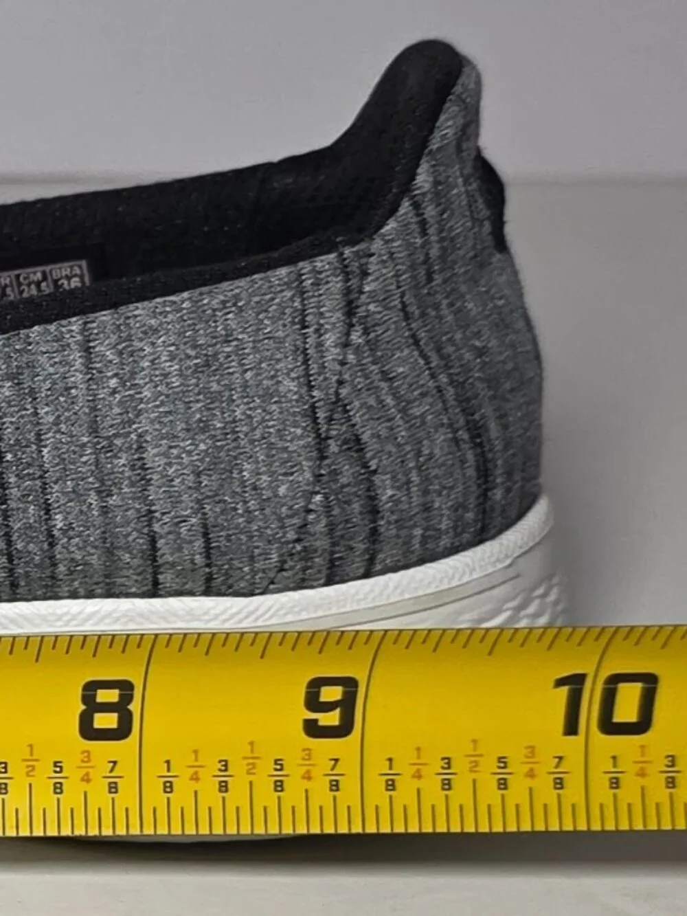 Skechers Goga Max Womens Gray Casual Slipon Shoes Size 7.5